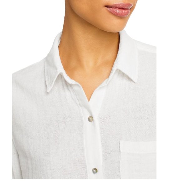 Rails Ellis Dip-dye Button-down Shirt In White Blush - Picture 3 of 12